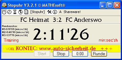 Stopuhr v3.2.4 Copyright 2010 MATHEsoft